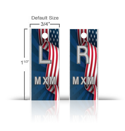 ALUMINUM ELITE STYLE LEAD X RAY MARKERS, MIX & MATCH GRAPHIC DESIGN